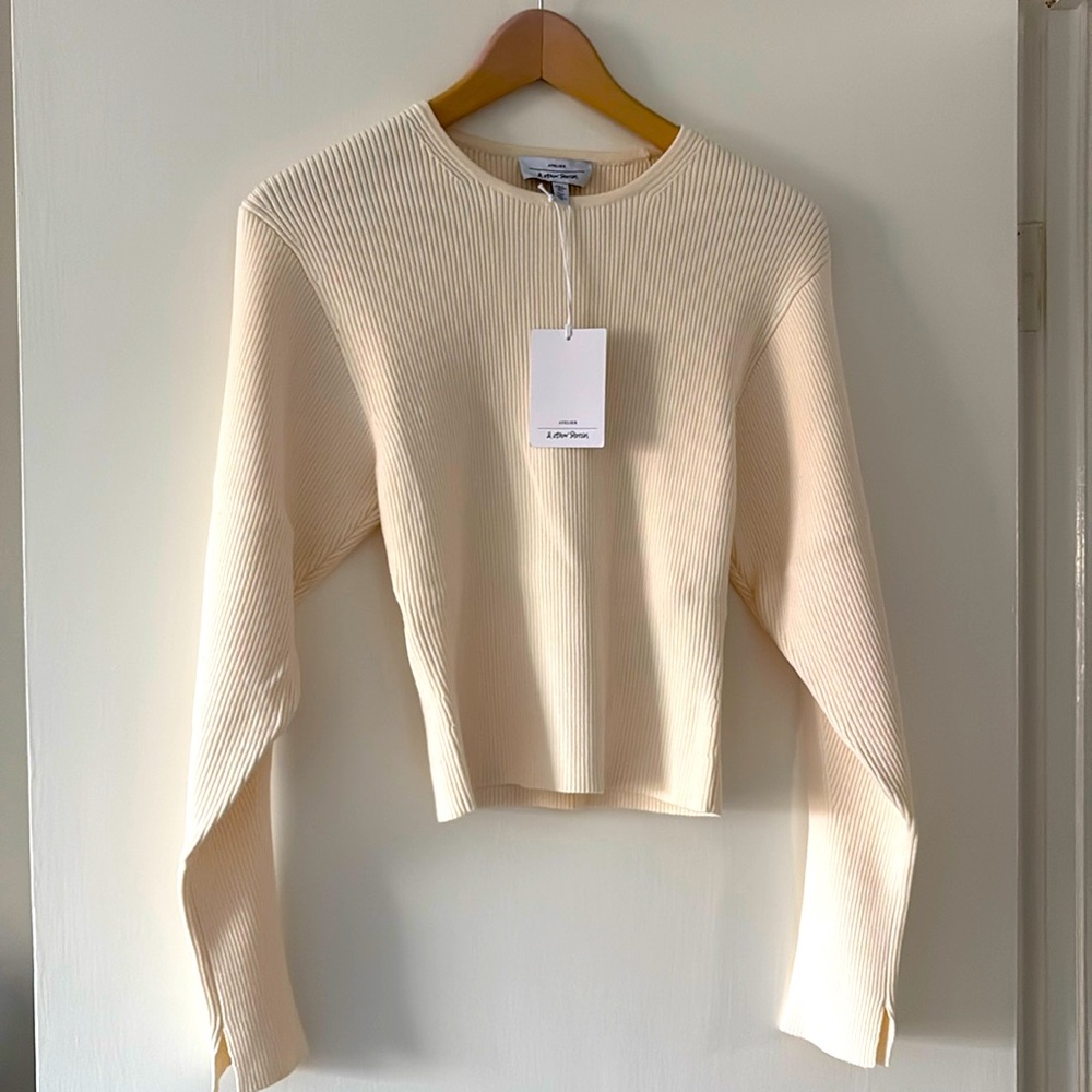 & Other Stories, long-sleeve rib-knit top Size S